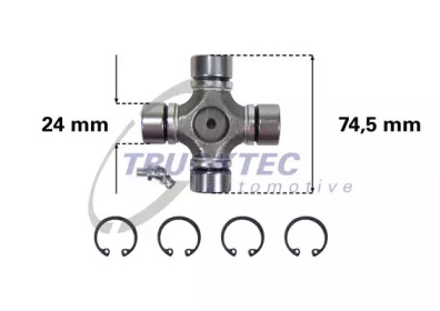 TRUCKTEC AUTOMOTIVE 0234053 -  Шарнир, продольный вал